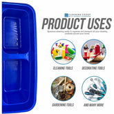 Blue Plastic Caddy Cleaners Carry All Storage Tote Tray Basket for Bottles etc
